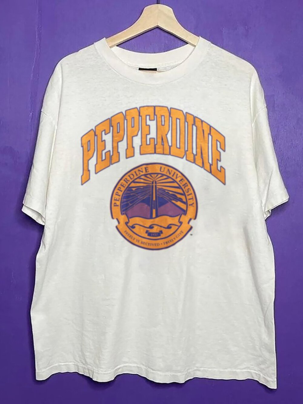 Vintage 90s Pepperdine University Shirt, Christian University in California Tee